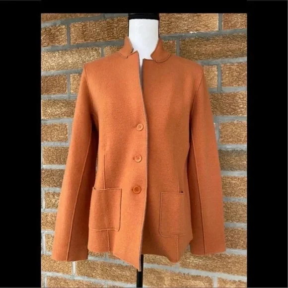 eileen fisher merino wool jacket sz small - Picture 2 of 12